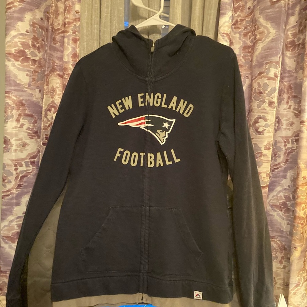 Majestic Navy Blue New England Football Jacket